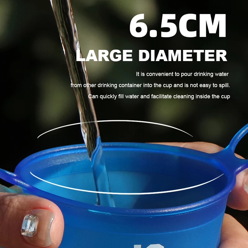 1pc 200ml Foldable Sports Water Cup Marathon Cross-country Running Folding Soft Water Cup Small and Light Easy to Carry Cup