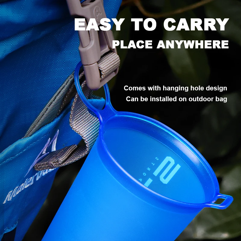 1pc 200ml Foldable Sports Water Cup Marathon Cross-country Running Folding Soft Water Cup Small and Light Easy to Carry Cup