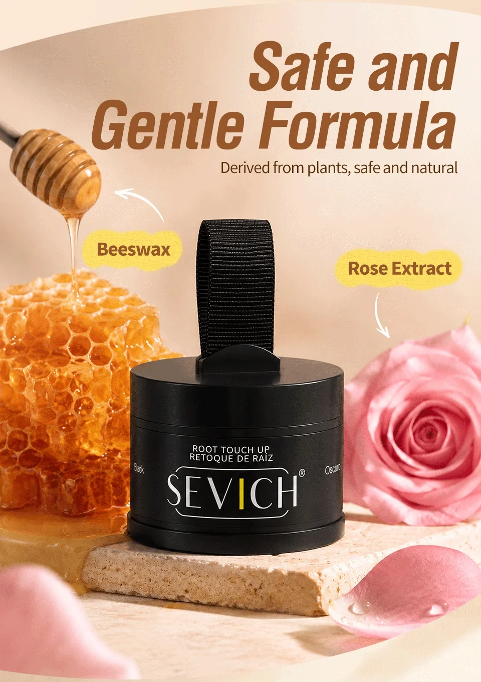 Sevich Hairline Powder 4g Hairline Shadow Powder Makeup Hair Concealer Natural Cover Unisex Hair Loss Product