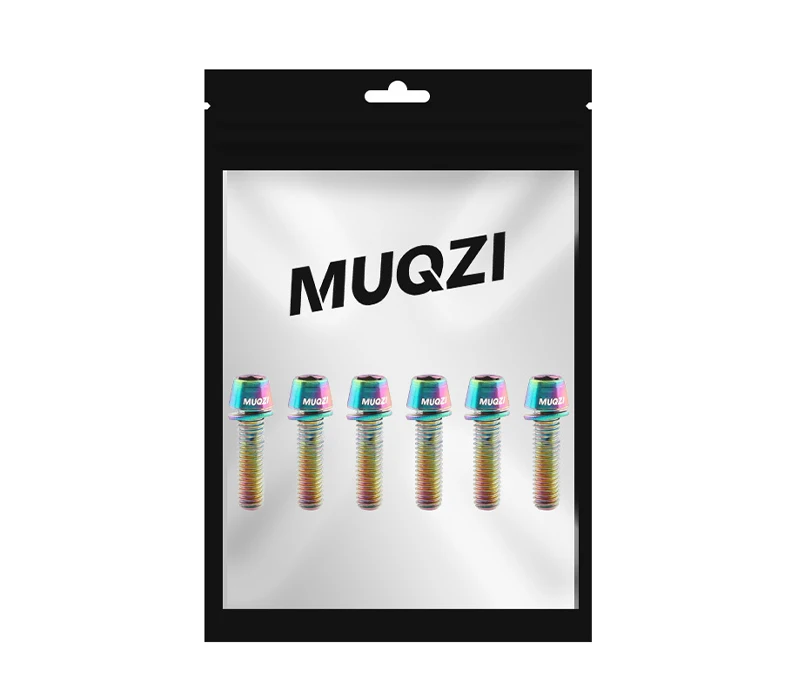 MUQZI 6pcs Stem Bolts M5x17mm Bicycle Handlebar Stem Screw With Washer MTB Road Bike Stem Riser Screw