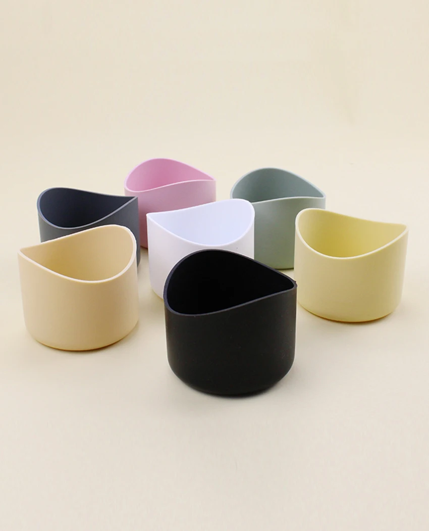 7cm Dia  Anti Scalding Colorful Non-slip Silicone Bottom Boot Water Bottles Beverage Cup Sleeve