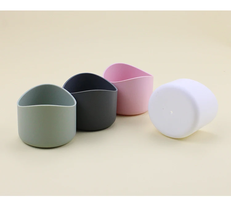 7cm Dia  Anti Scalding Colorful Non-slip Silicone Bottom Boot Water Bottles Beverage Cup Sleeve