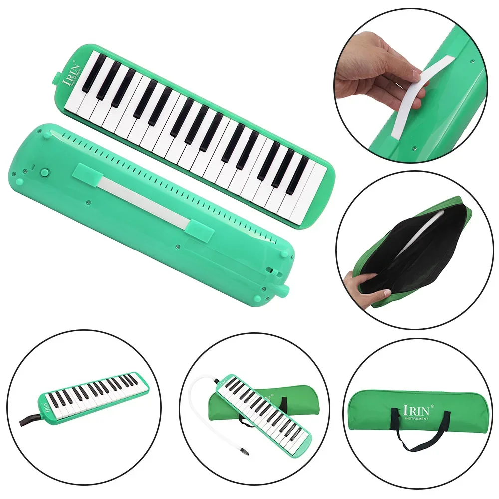 IRIN Portable 32 Keys Piano Melodica Set with Carrying Bag Professional Durable Melodic Playing Keyboard Musical Instruments