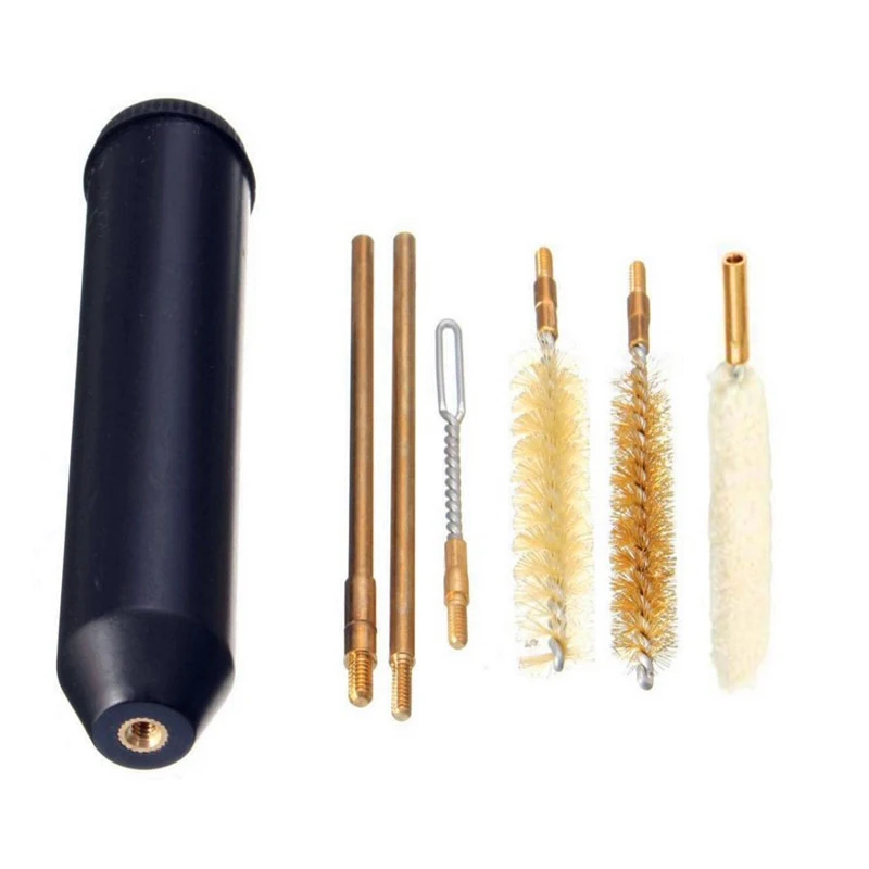 7pcs 9 mm Black Pistol Cleaning Kit Hand Gun Rod Brush Gun Cleaning Tools 22/45/357/9 mm