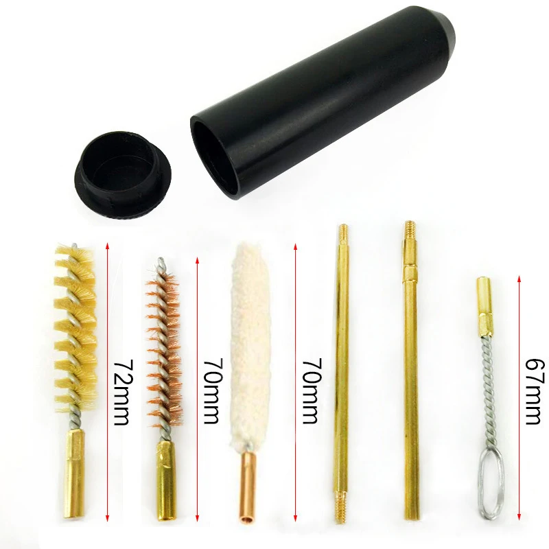 7pcs 9 mm Black Pistol Cleaning Kit Hand Gun Rod Brush Gun Cleaning Tools 22/45/357/9 mm