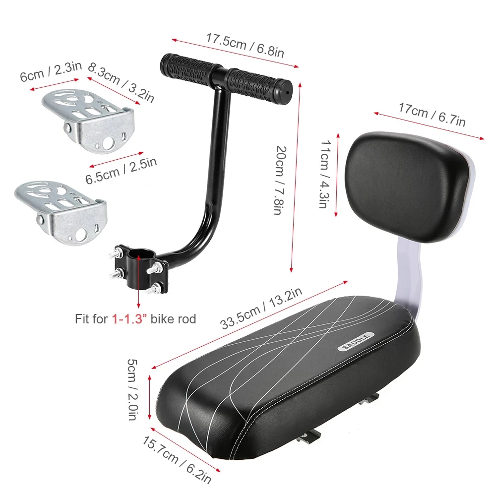 Bicycle Back Seat Bicycle Child Seat Cover Bike Rack Rest Cushion With Back Saddle Cycle Accessories Parts Bicicleta PU Leather