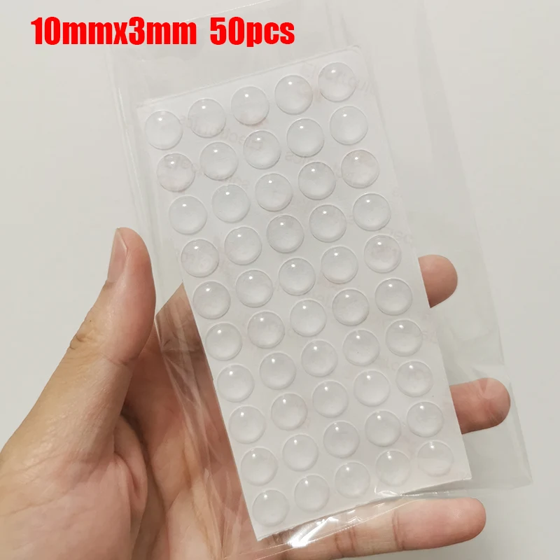 Self-Adhesive Clear Rubber Anti Slip Bumpers Feet Pads Damper Buffer Cabinet Door Silicone Furniture Stop Muffler Wall Protector