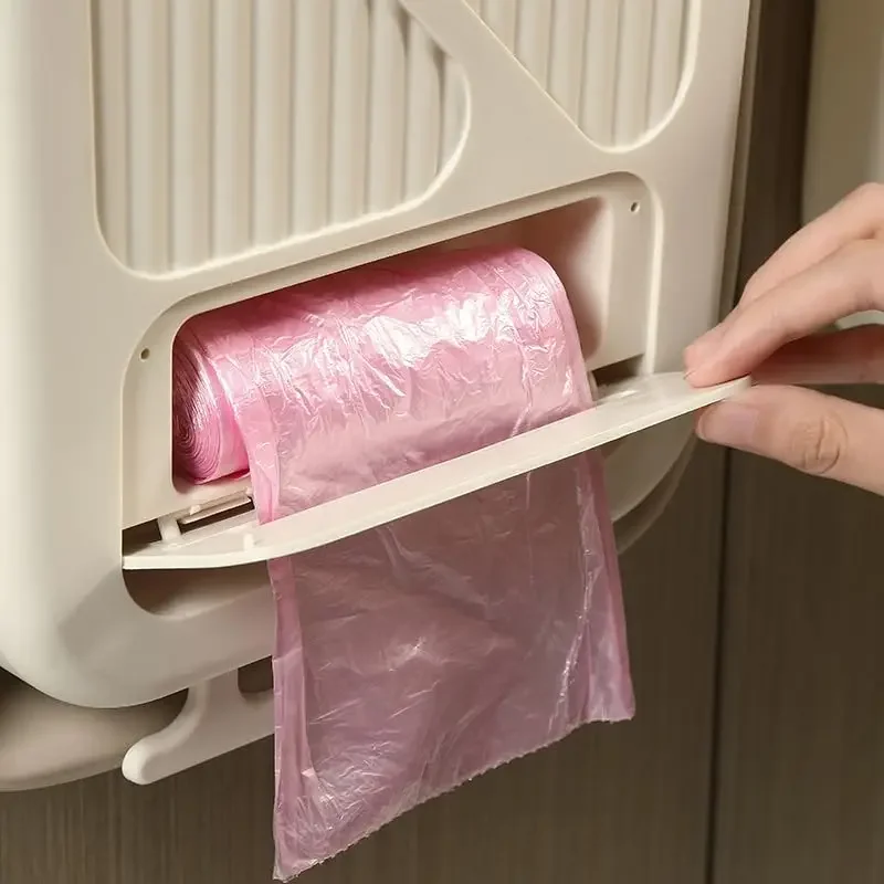 Camper Trash Can Hanging Trash Can Rv Trash Can Foldable Trash Can Household Kitchen Cabinet Hanging Garbage Storage for Kitchen
