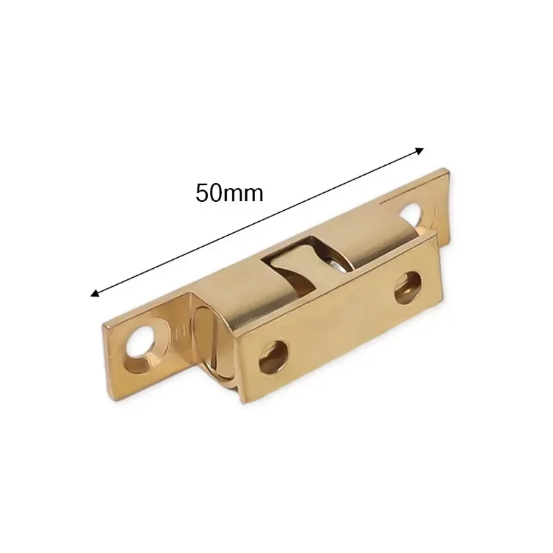 5/1pcs Furniture Door Ball Latch Brass Double Roller Spring Ball Catch Latches Cabinet Closet Door Adjustable Tension Latch