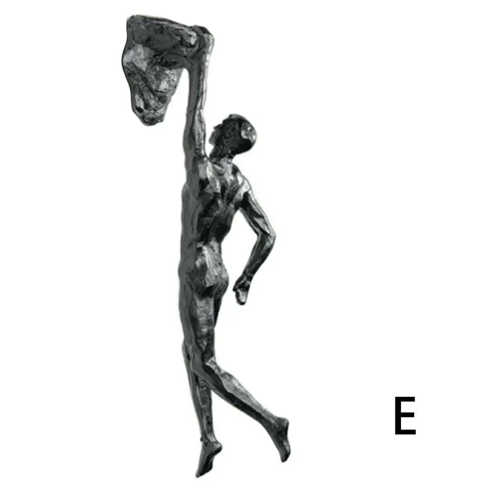 Climbing Athlete Man Art Sports Wall Hanging Ornaments Home Figures Miniatures Rock Climbing Man Resin Sculptures Statue