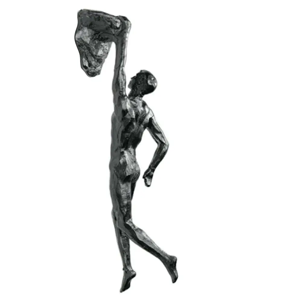 Climbing Athlete Man Art Sports Wall Hanging Ornaments Home Figures Miniatures Rock Climbing Man Resin Sculptures Statue