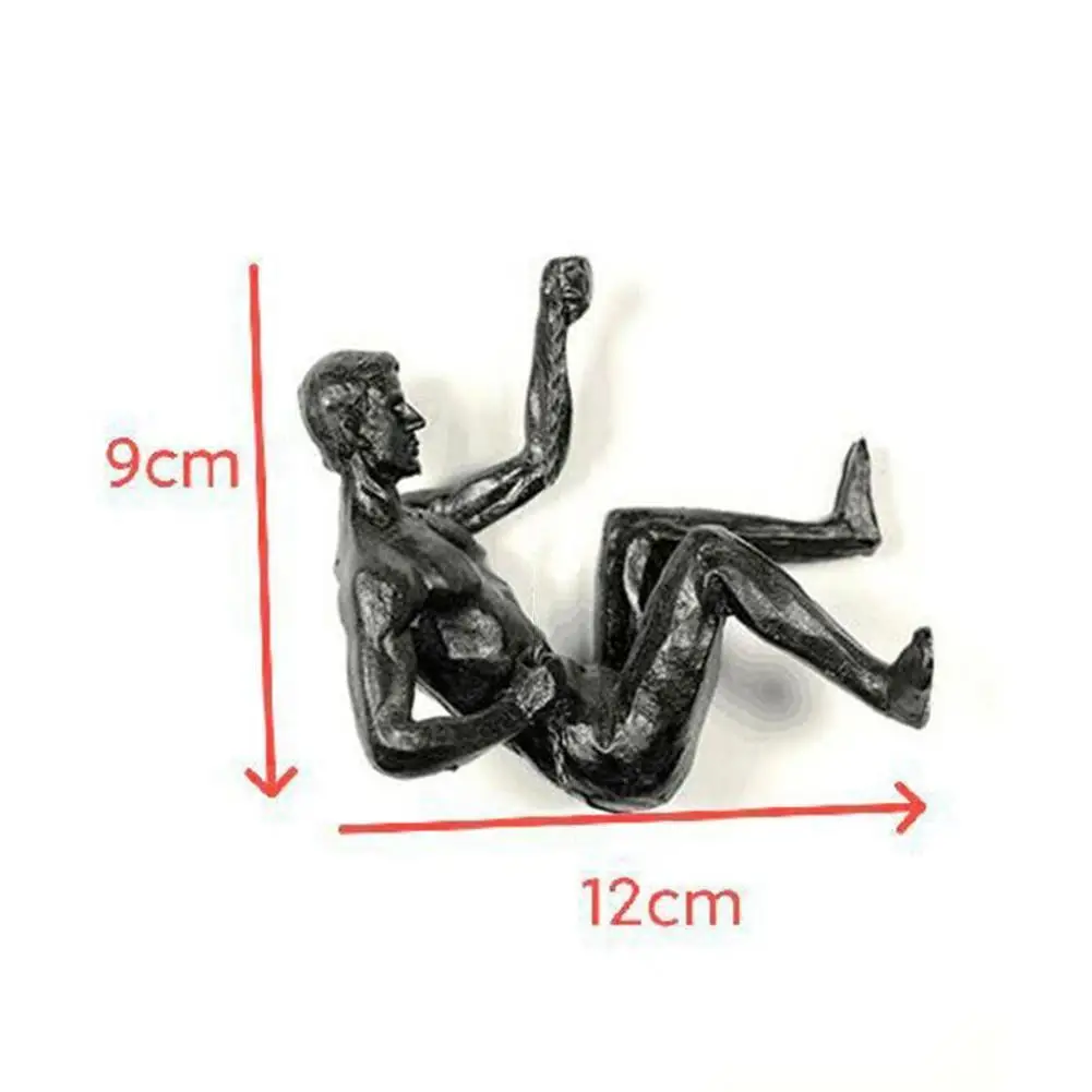 Climbing Athlete Man Art Sports Wall Hanging Ornaments Home Figures Miniatures Rock Climbing Man Resin Sculptures Statue
