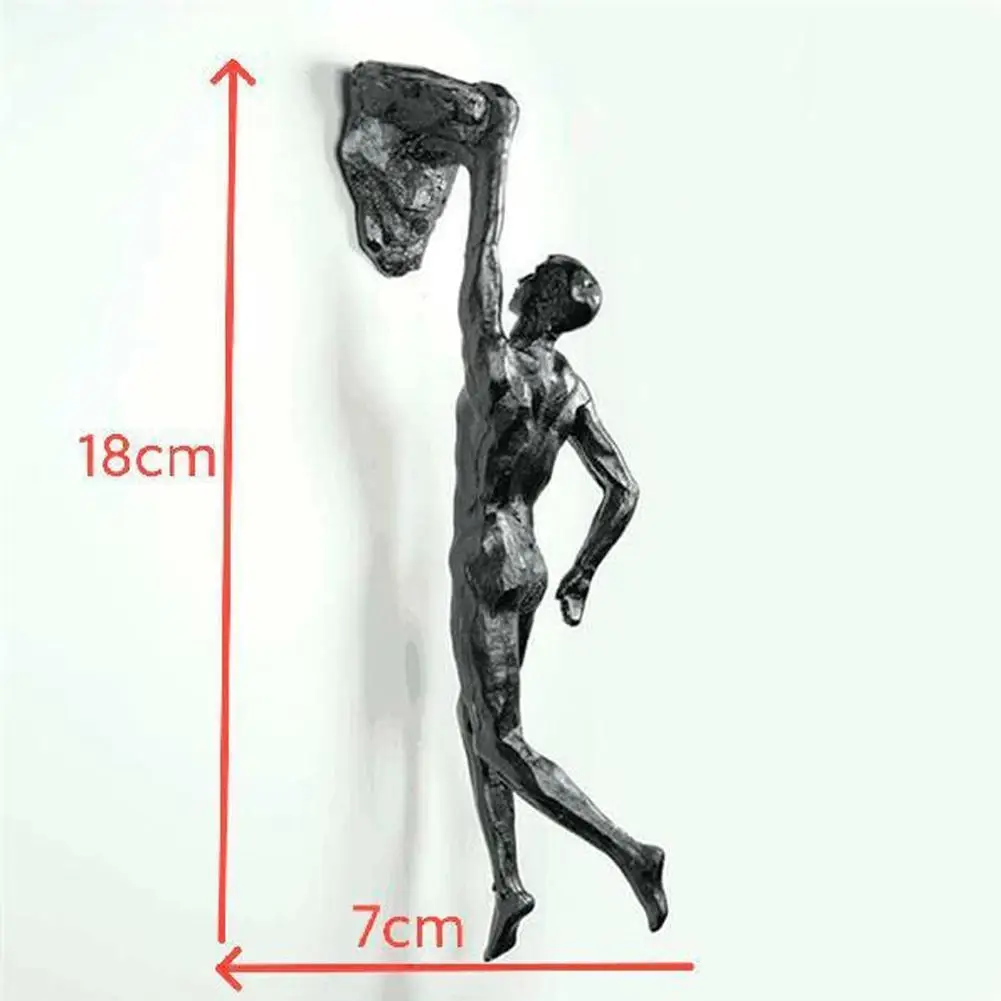 Climbing Athlete Man Art Sports Wall Hanging Ornaments Home Figures Miniatures Rock Climbing Man Resin Sculptures Statue
