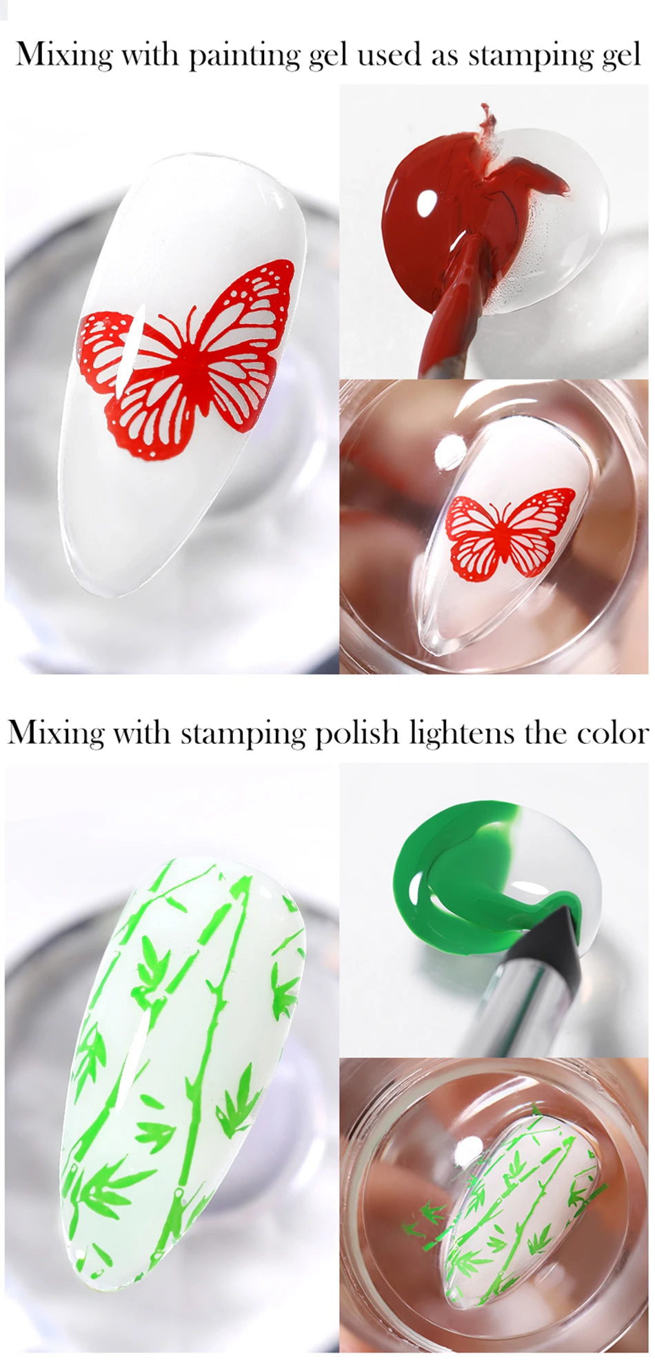 BORN PRETTY 10ml Stamping Mixing Oil Printing Tool Painting Gel Stamping Polish Nail Art Powder Mixing And Apply Nail Powder