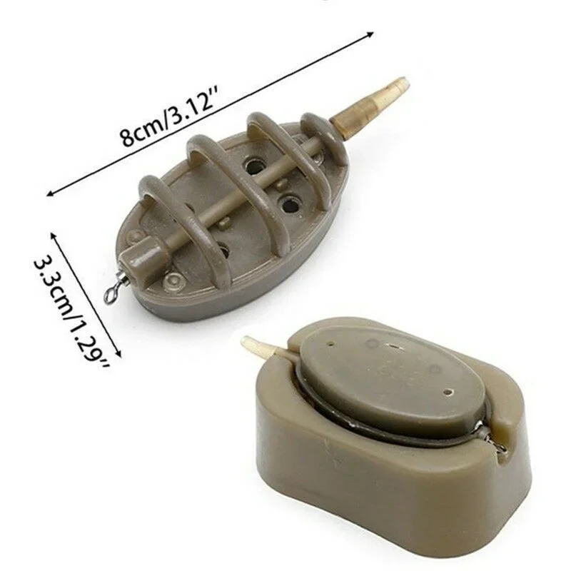 Outdoor Inline Method Feeder Mould Bait Thrower Bait Plumb Set Carp Fishing Bait Holder Tool Feeders 1PC/4PCS