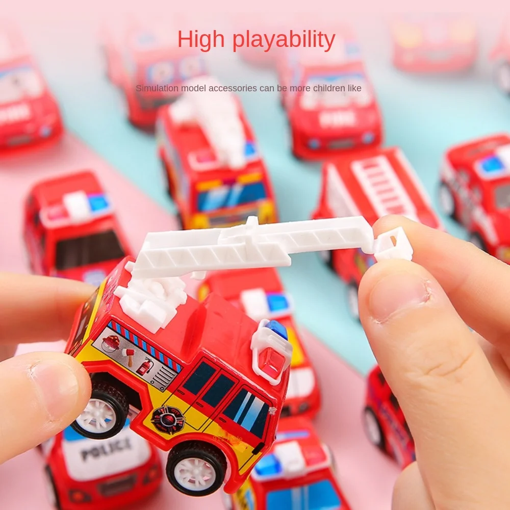 10-30PC Cute Kids Pull Back Fire Engineering Vehicle Boy and Girl Birthday Party Gift Pinata Filler Kindergarten Prize Gift Pack