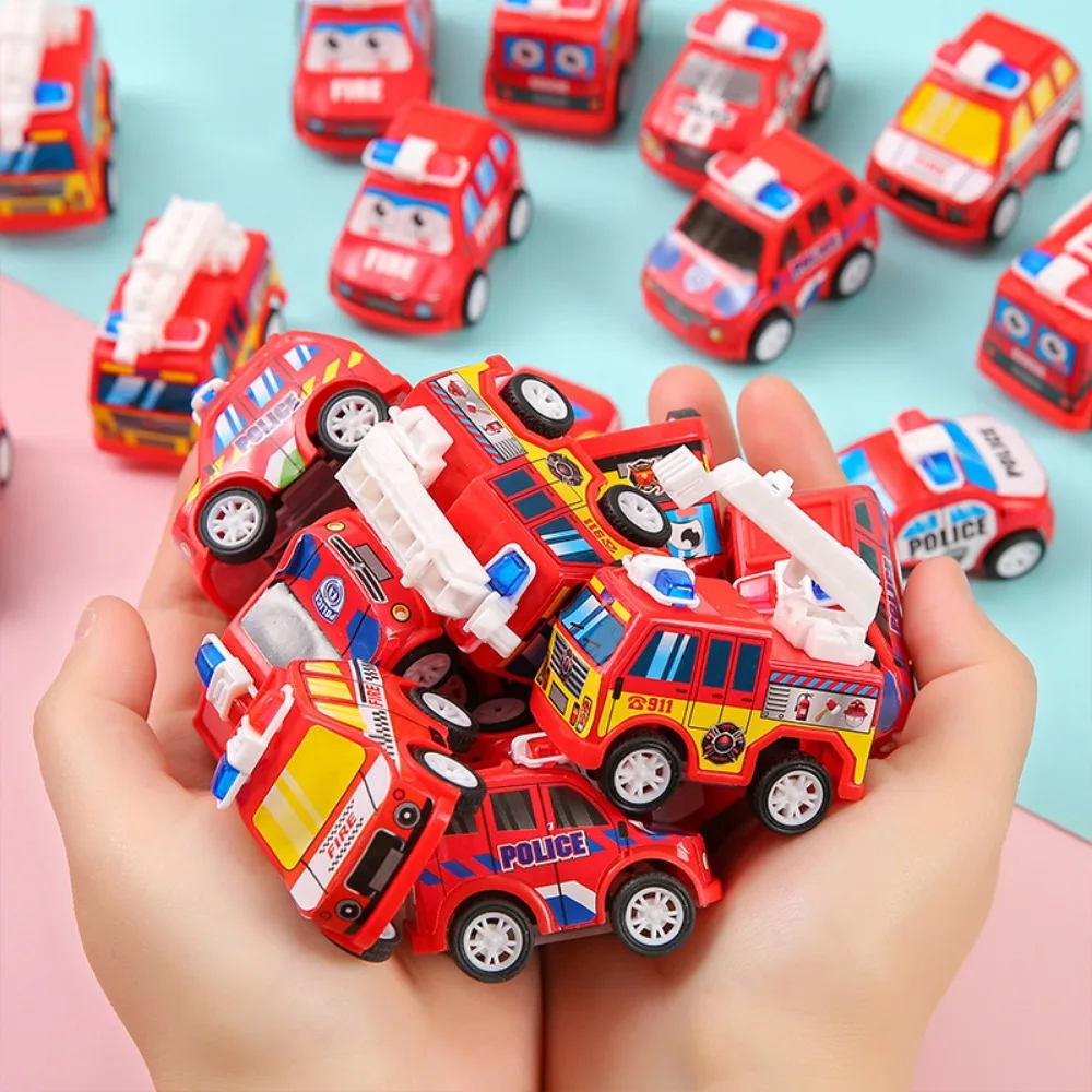 10-30PC Cute Kids Pull Back Fire Engineering Vehicle Boy and Girl Birthday Party Gift Pinata Filler Kindergarten Prize Gift Pack