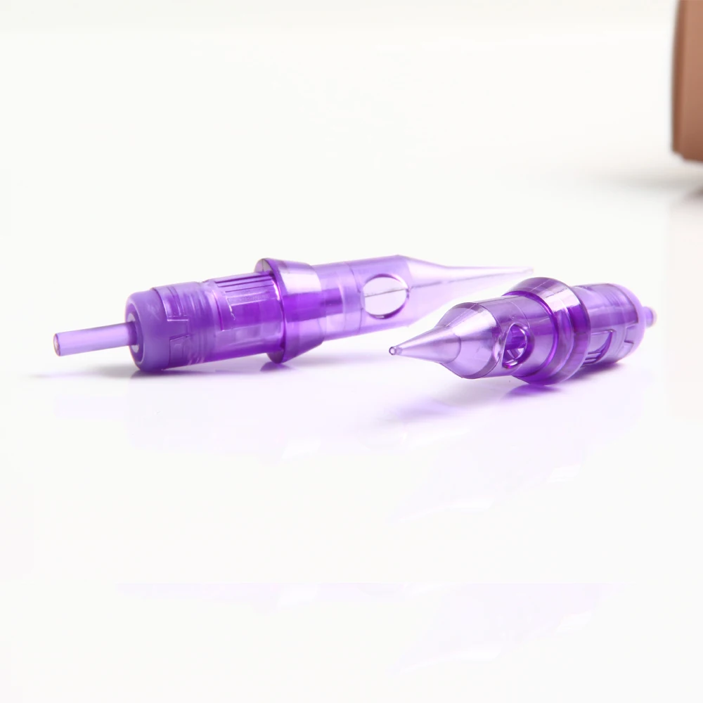 10pcs Safety Needle Tattoo Cartridges Disposable RL Cartridge Needles With Membrane For Micropigmentation Brow Permanent Makeup