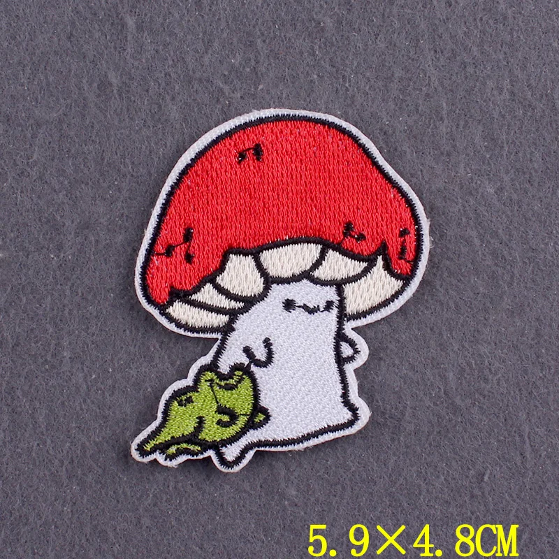Anime Patch Embroidered Patches For Clothing Stickers DIY Fox Hook Loop Stripes Cartoon Patch Iron On Patches On Clothes Decor
