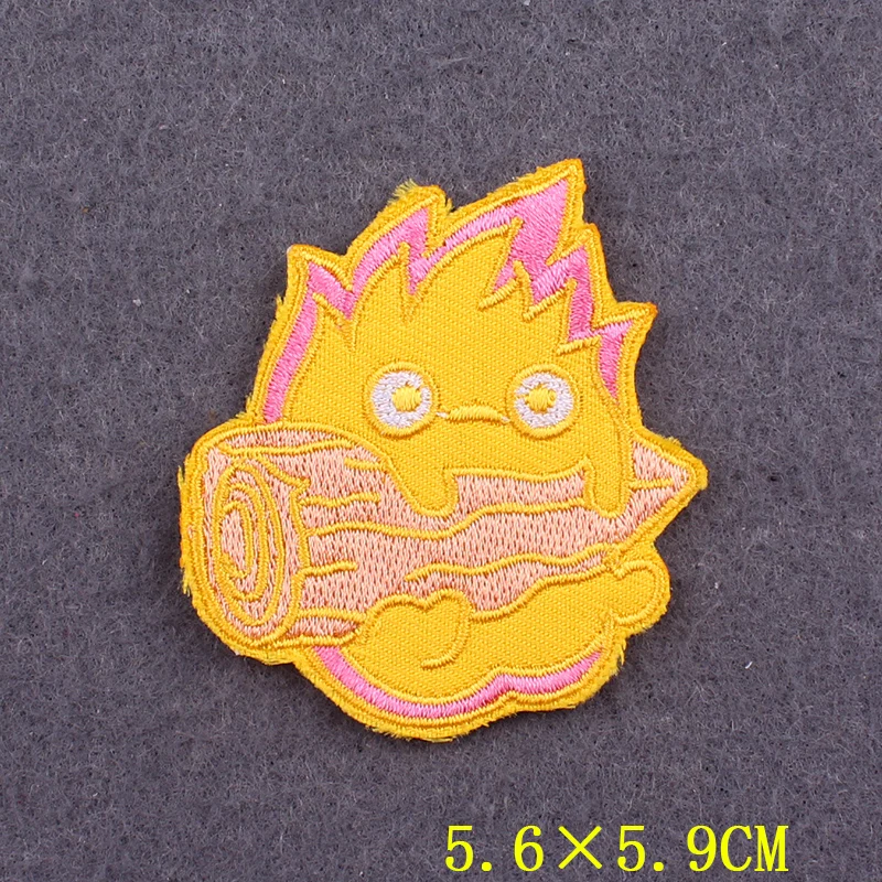 Anime Patch Embroidered Patches For Clothing Stickers DIY Fox Hook Loop Stripes Cartoon Patch Iron On Patches On Clothes Decor
