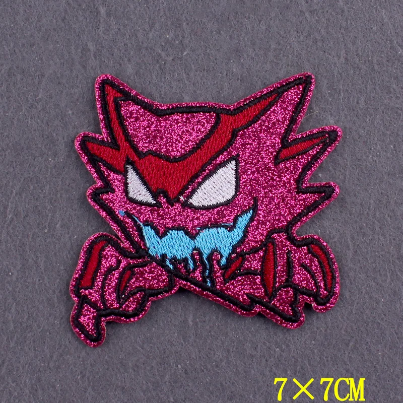 Anime Patch Embroidered Patches For Clothing Stickers DIY Fox Hook Loop Stripes Cartoon Patch Iron On Patches On Clothes Decor
