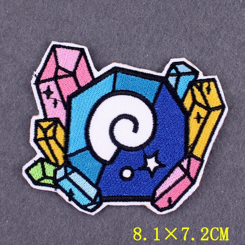 Anime Patch Embroidered Patches For Clothing Stickers DIY Fox Hook Loop Stripes Cartoon Patch Iron On Patches On Clothes Decor