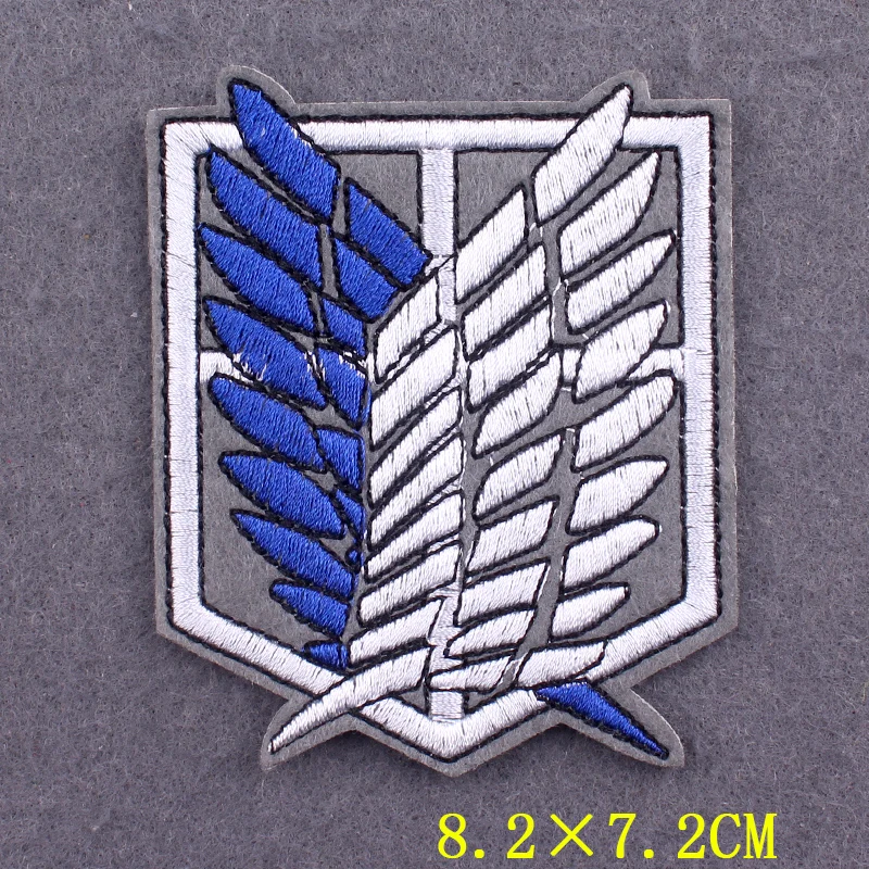 Anime Patch Embroidered Patches For Clothing Stickers DIY Fox Hook Loop Stripes Cartoon Patch Iron On Patches On Clothes Decor