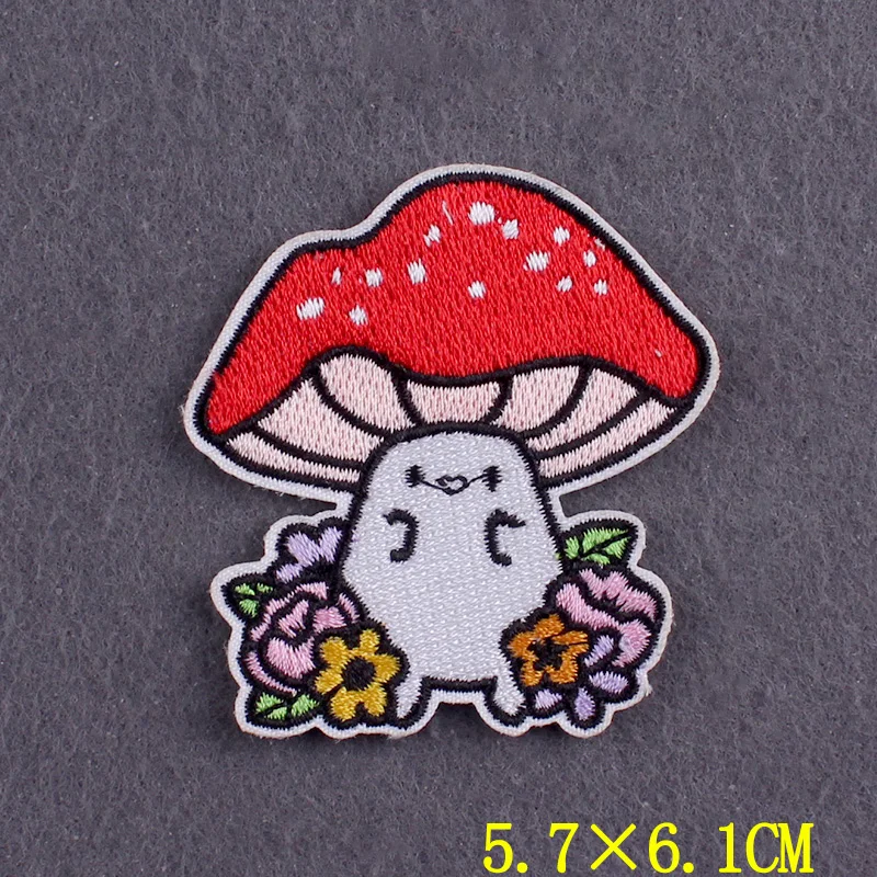 Anime Patch Embroidered Patches For Clothing Stickers DIY Fox Hook Loop Stripes Cartoon Patch Iron On Patches On Clothes Decor