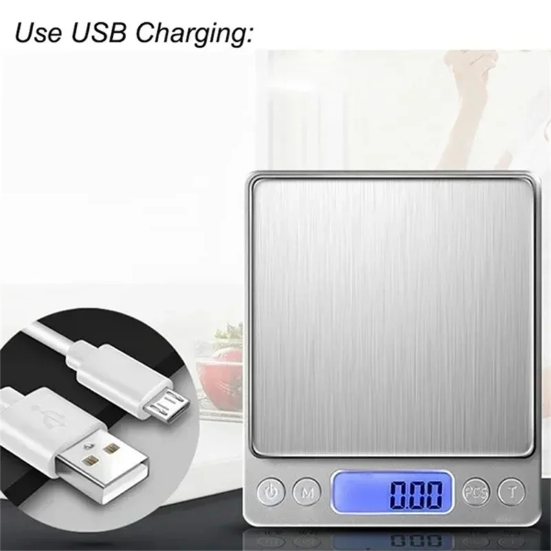 Digital Kitchen Scale Kitchen Measuring Scales Mini Pocket Precision Jewelry Electronic Balance De Cuisine Weight Gold Food Bar