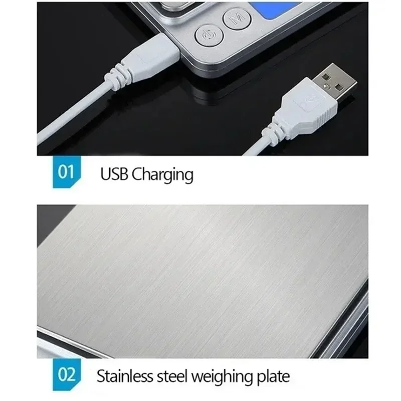 Digital Kitchen Scale Kitchen Measuring Scales Mini Pocket Precision Jewelry Electronic Balance De Cuisine Weight Gold Food Bar