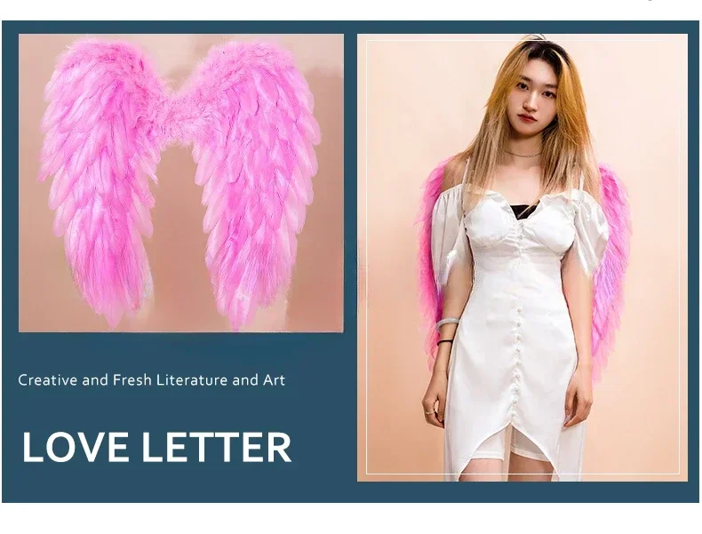 White Angel Feather Wings Festival PartyDecoration Props Scene Decoration Children Adult VictoriasSecret Fashion ShowPerformance