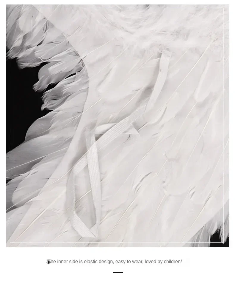 White Angel Feather Wings Festival PartyDecoration Props Scene Decoration Children Adult VictoriasSecret Fashion ShowPerformance