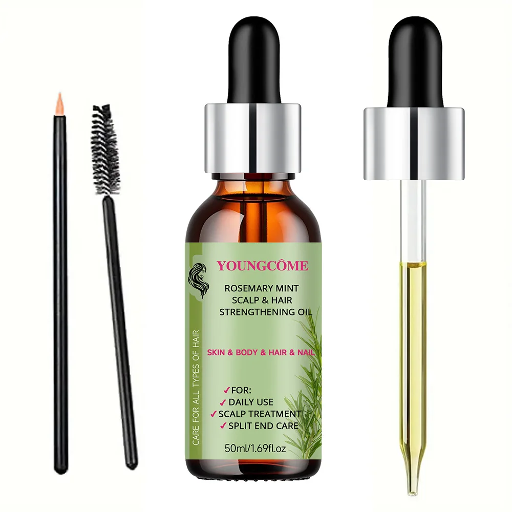 Rosemary Mint Scalp Hair Strengthening Oil,Deep Hydration,Repairs Damage,Enhances Shine,Promotes Growth,Smooths & Detangles