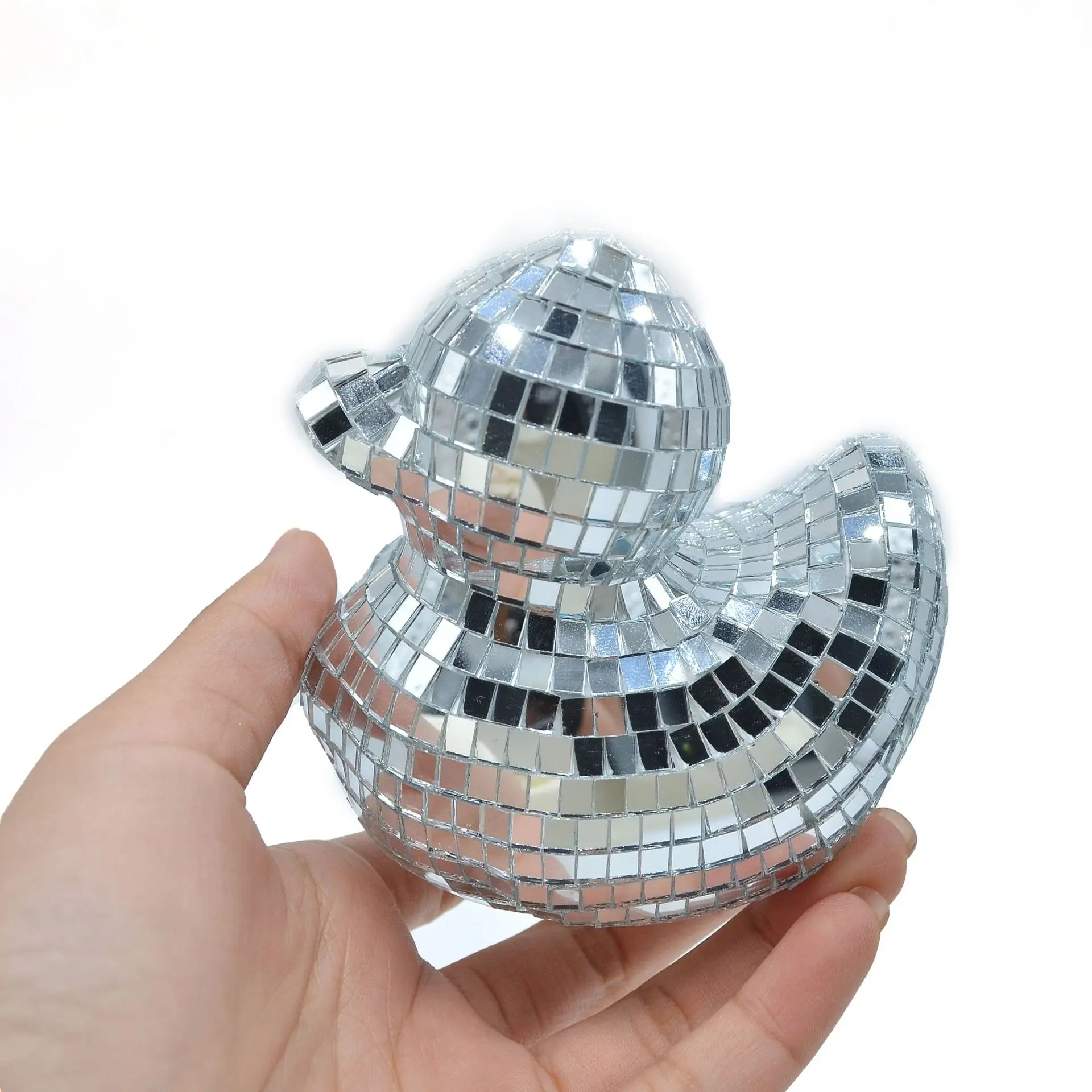 Home Disco Decoration Duck Disco Ball Duck Mirror Glass Decoration Creative Fun Crafts Desktop Decoration New Simple Duck