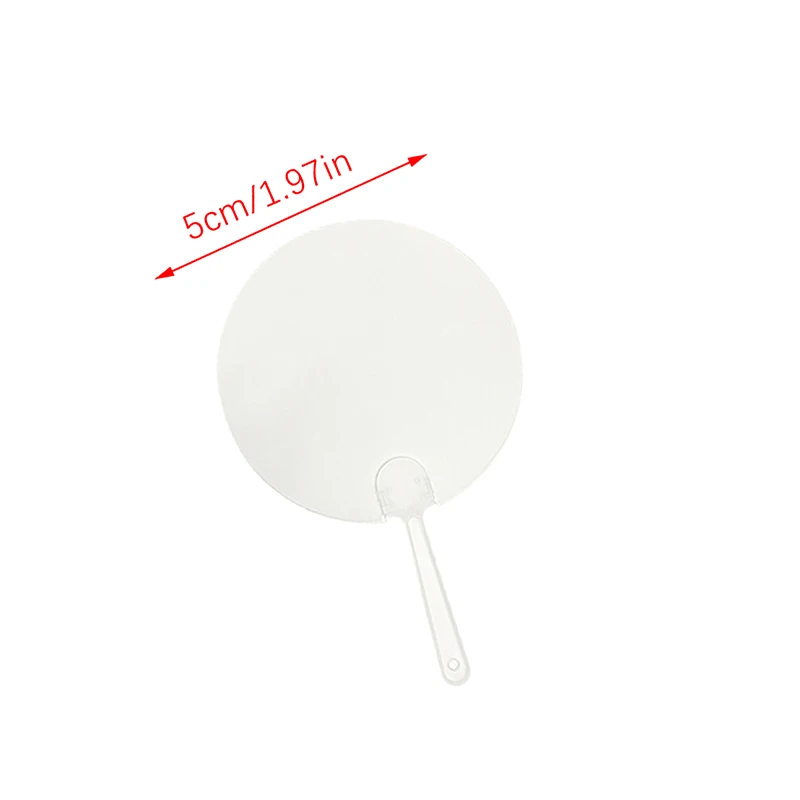 50Pcs Cute Mini Plastic Transparent Blank Fan Child Kids DIY Fan Wedding Birthday Party Favors Girlfriend Boyfriend Ideas Gift
