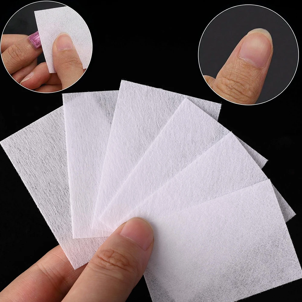 1000/600/500/100pcs Lint-Free Nail Cotton for UV Gel Polish Removal Wipes Paper Pads 100% Cotton Soft Non Woven Nail Cleaner Pad