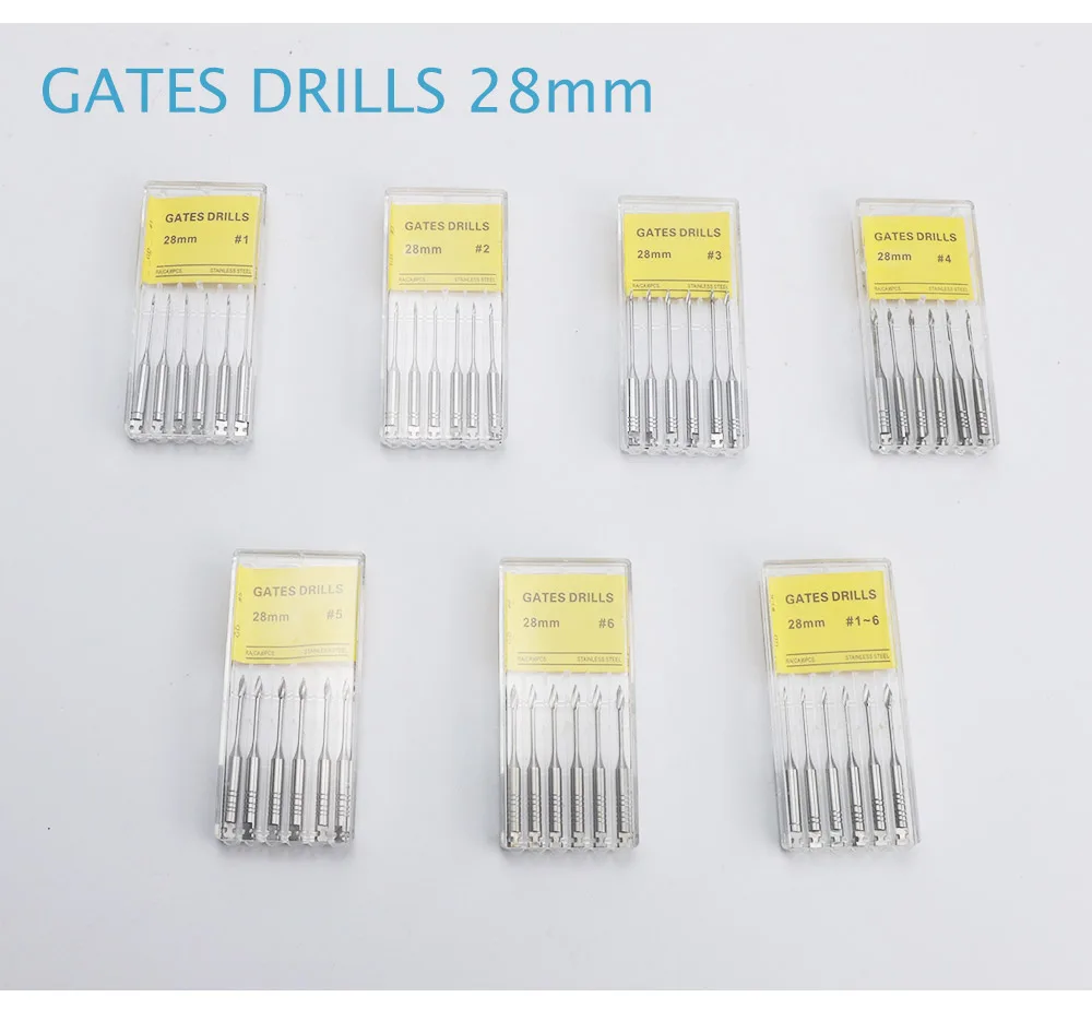 1 Pack(6pcs) Dental Peeso Reamer 28mm Endodontic Reamers Drill Burs Peeso Reamers Endo Files Largo Dentistry Materials Tool