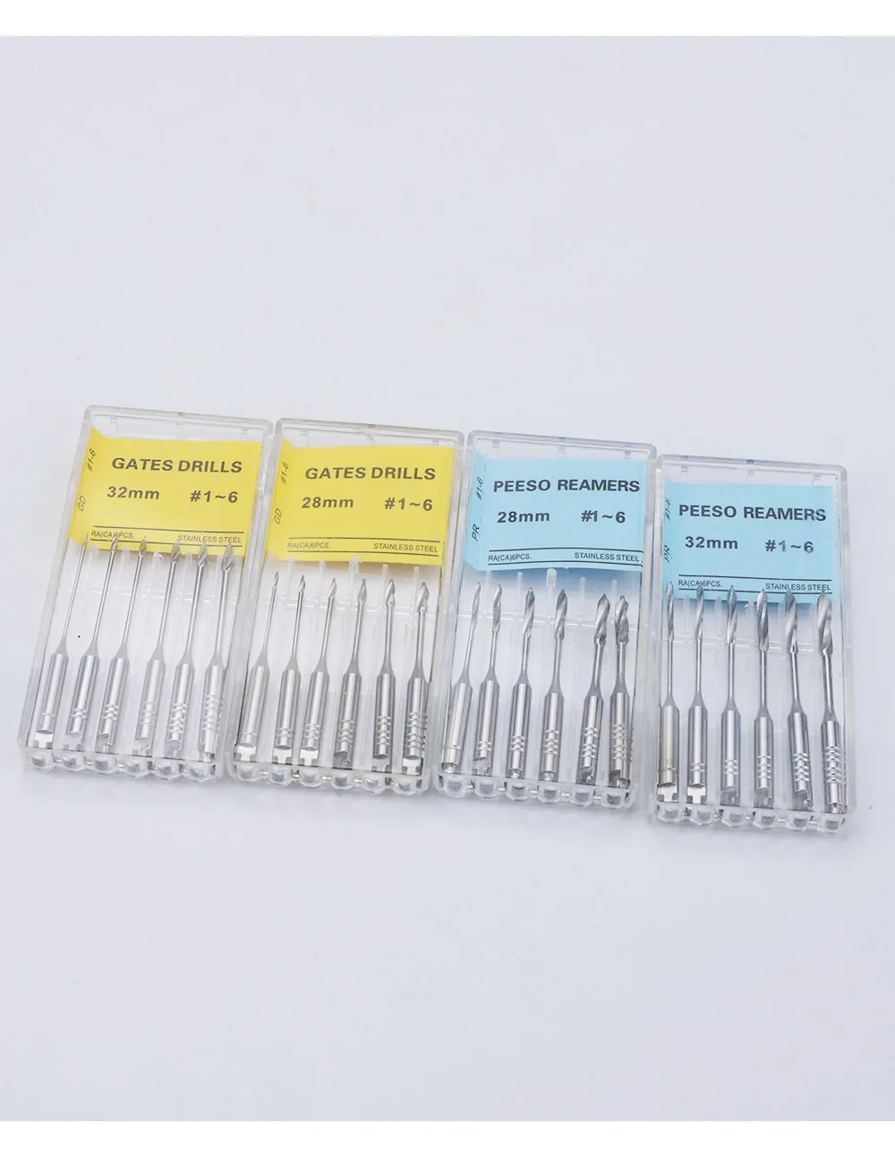 1 Pack(6pcs) Dental Peeso Reamer 28mm Endodontic Reamers Drill Burs Peeso Reamers Endo Files Largo Dentistry Materials Tool