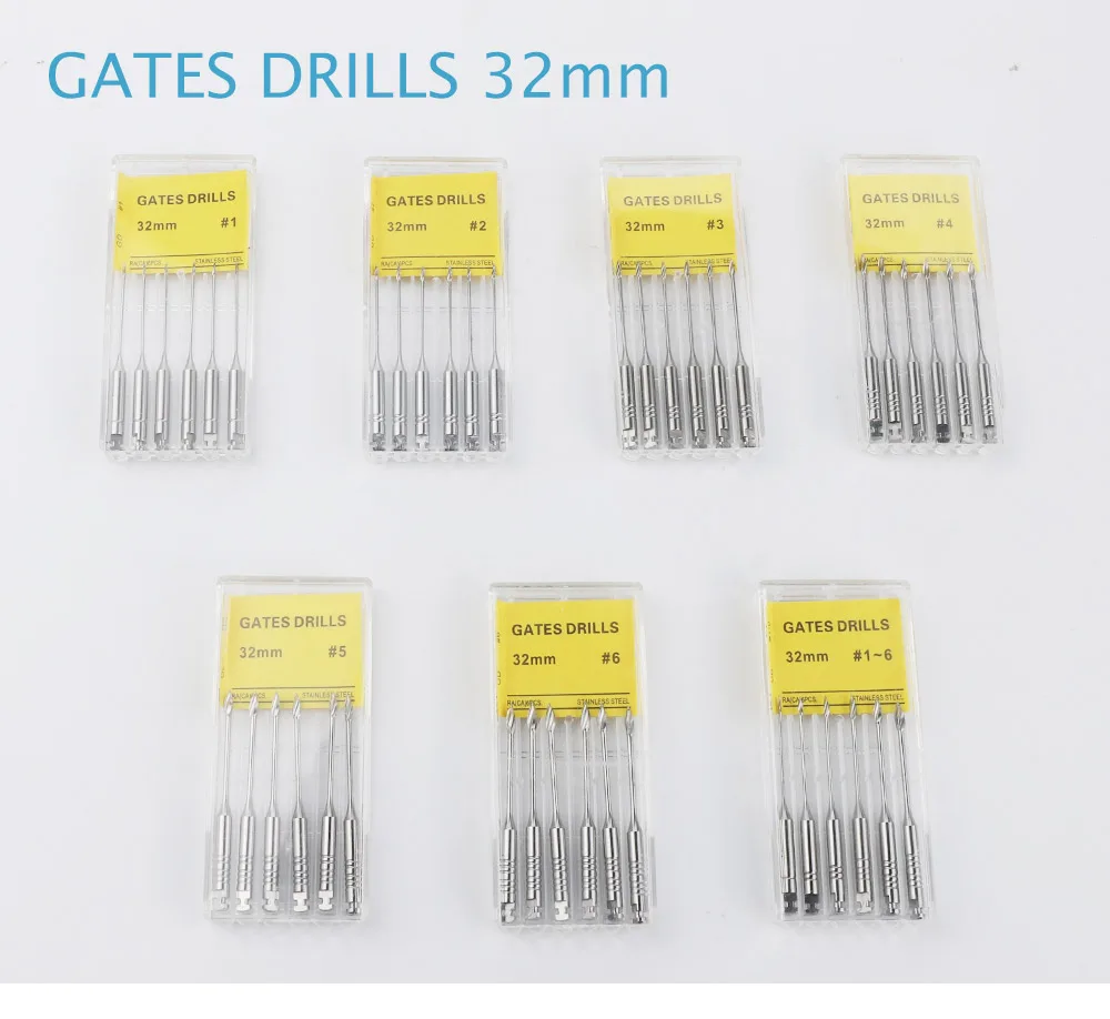 1 Pack(6pcs) Dental Peeso Reamer 28mm Endodontic Reamers Drill Burs Peeso Reamers Endo Files Largo Dentistry Materials Tool
