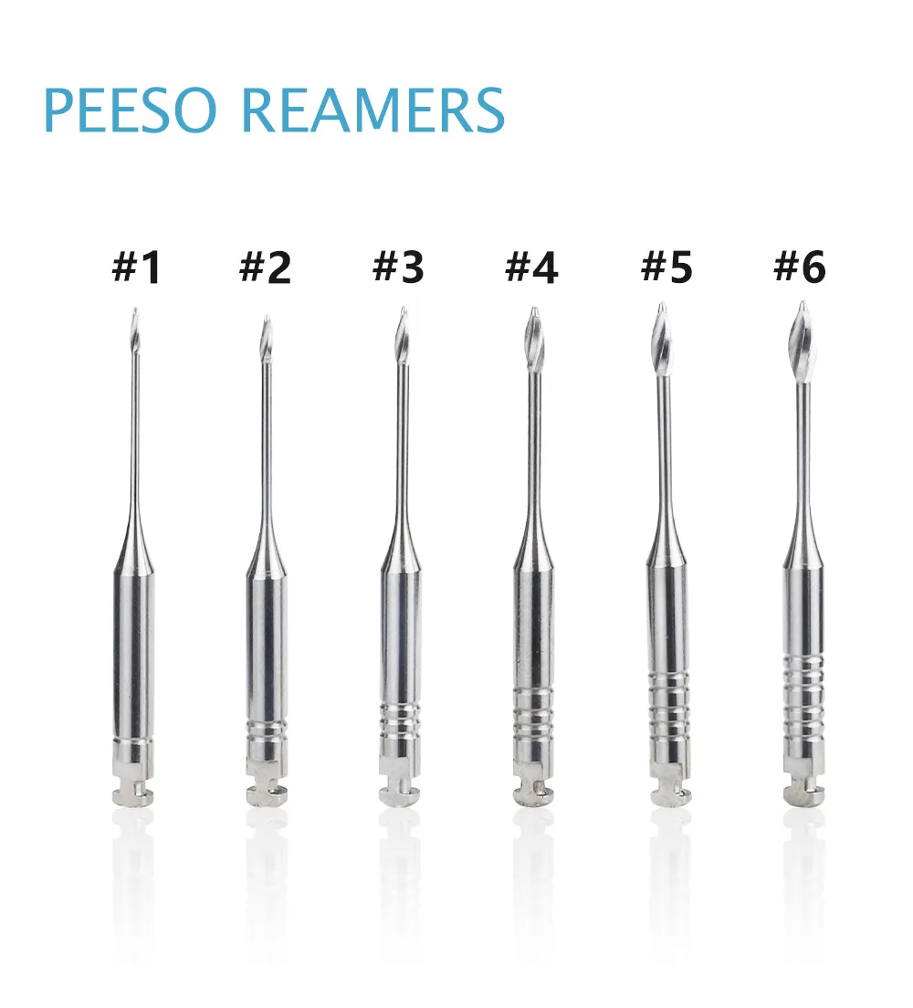 1 Pack(6pcs) Dental Peeso Reamer 28mm Endodontic Reamers Drill Burs Peeso Reamers Endo Files Largo Dentistry Materials Tool