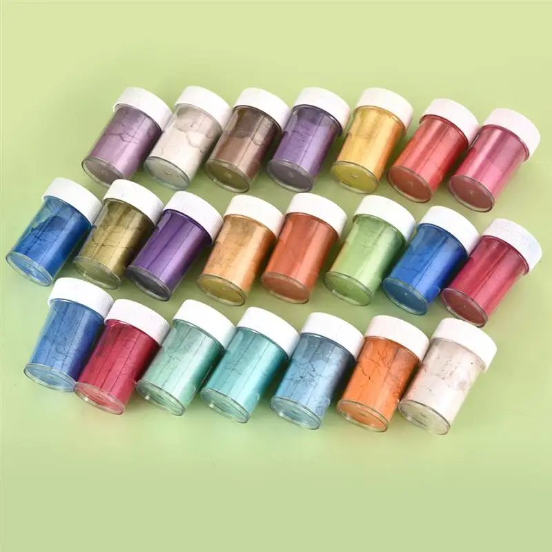 6/24/30Colors Epoxy Resin Dye Mica Powder Powdered Pigments Set Resin Mica Pearlescent Resin Pearl Natural Micas Colorants Resin