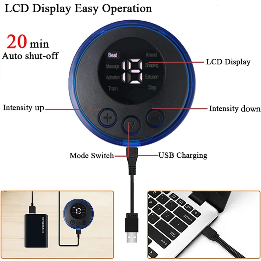 Electric Foot Massager Pad Neck Massage Set Portable Home Fatigue Relief Muscle Vibration Massage Pad Back Neck Massager