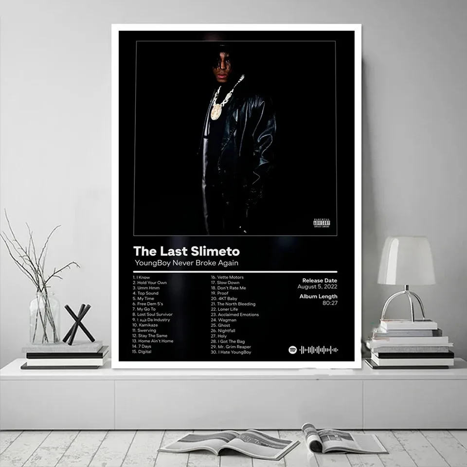 Never Broke Again AI YoungBoy 2 Rap Music Album Cover Poster Prints Wall Art Canvas Painting Picture Photo Gift Room Home Decor