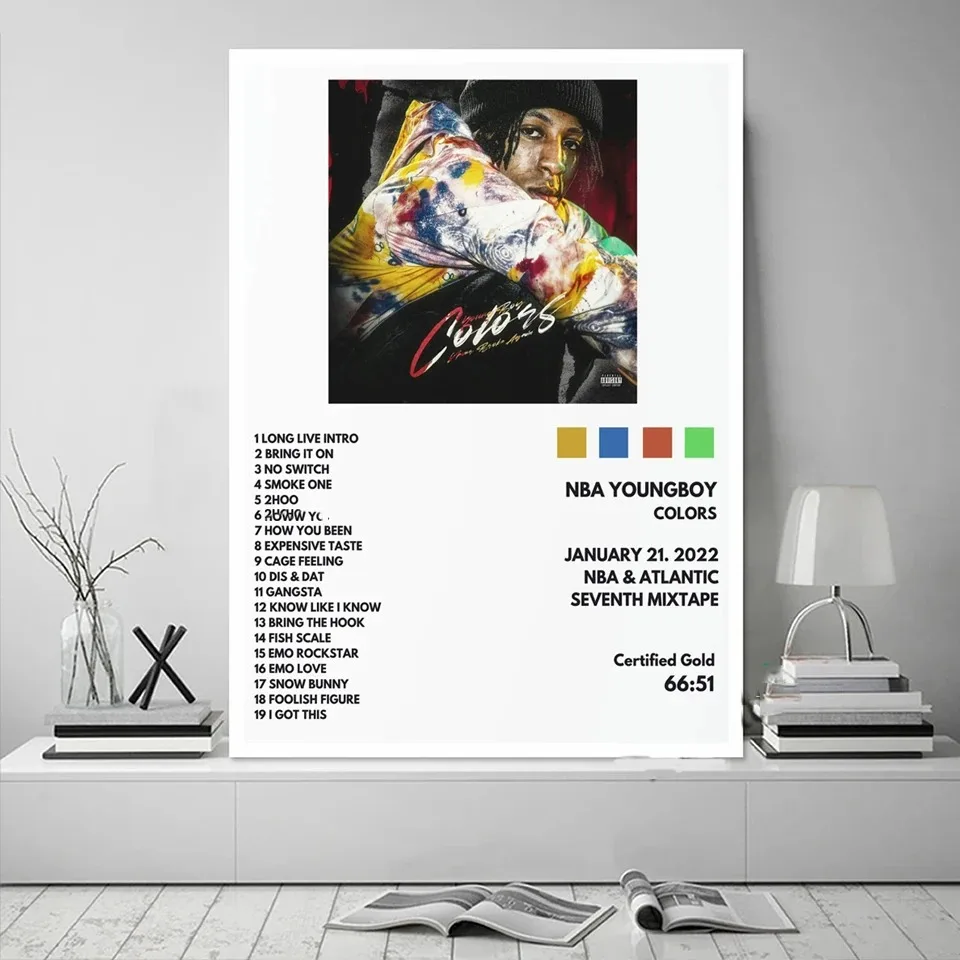 Never Broke Again AI YoungBoy 2 Rap Music Album Cover Poster Prints Wall Art Canvas Painting Picture Photo Gift Room Home Decor