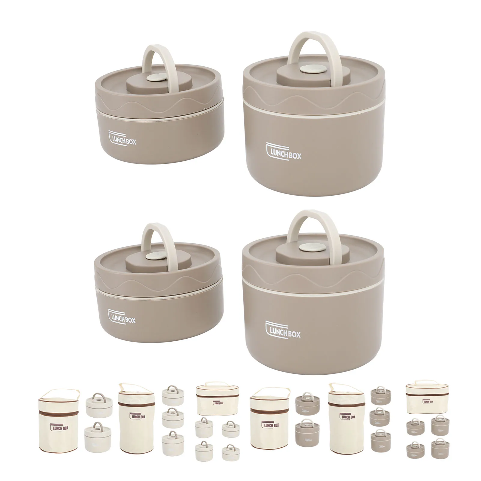 Thermal Lunch Box 304 Stainless Steel Multifunction Portable Insulated Lunch Container with Thermal Bag For School Student
