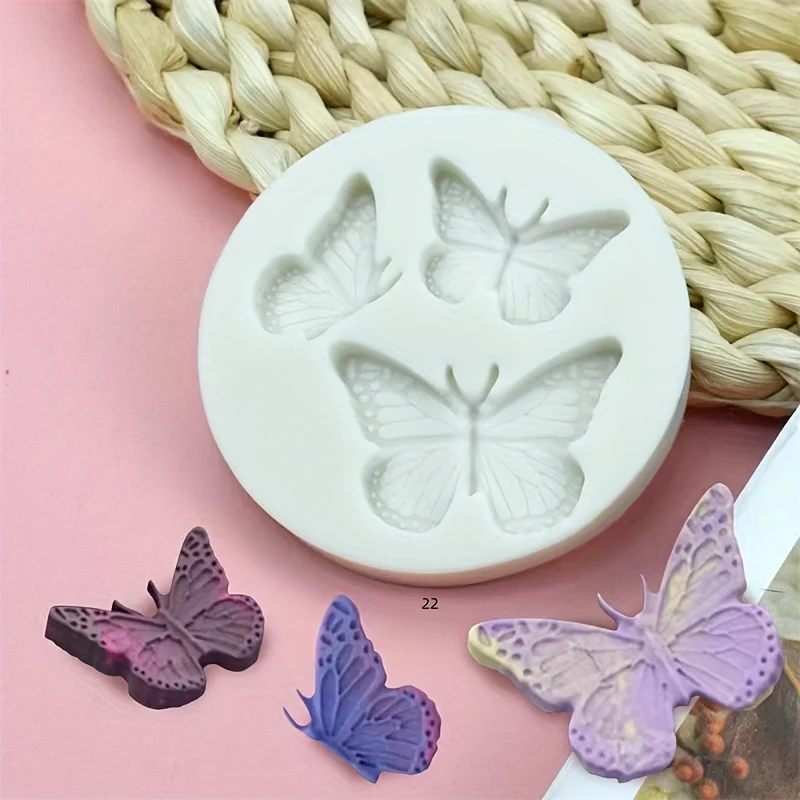 3 Butterfly Silicone Molds for Candles, Clay, and Resin - Insect Themed
