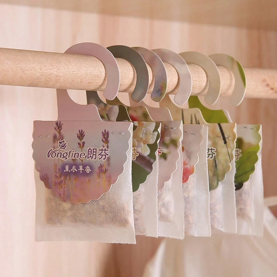 5/10pcs Wardrobe Hanging Sachets Lasting Fragrance Scented Bags for Closet Room Drawers Bathroom Air Freshener Aromatherapy
