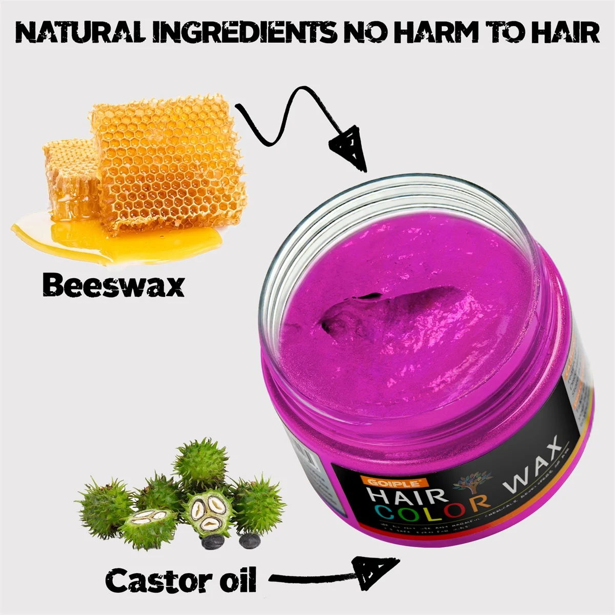 Valentine's Day Hair Color Wax for Men & Women Hair Clay Fashion One-Time Temporary Styling Dye Cream Easy Wash Hair Beard Color