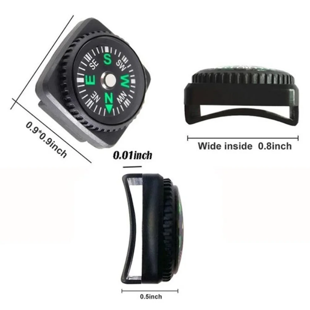 5/10/16Pcs Mini Pocket Oil Filled Compass Portable Wristband Compass Detachable Outdoor Camping Hiking Travel Navigation Tool