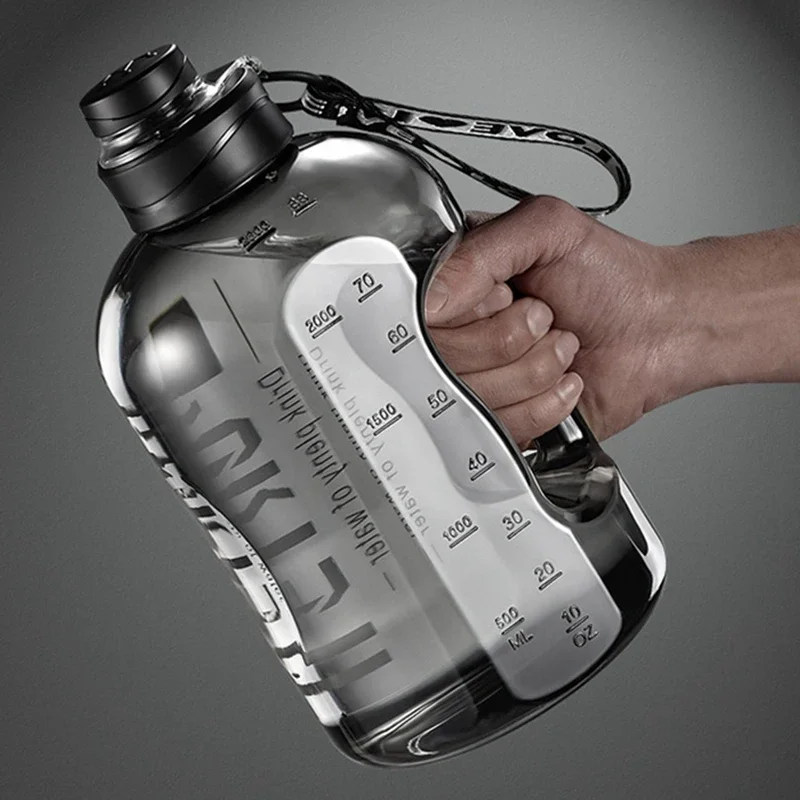 Large Capacity 2 Liter Water Bottle Sports Gym Water Kettle for Camping Travel BPA Free Drinking Bottles